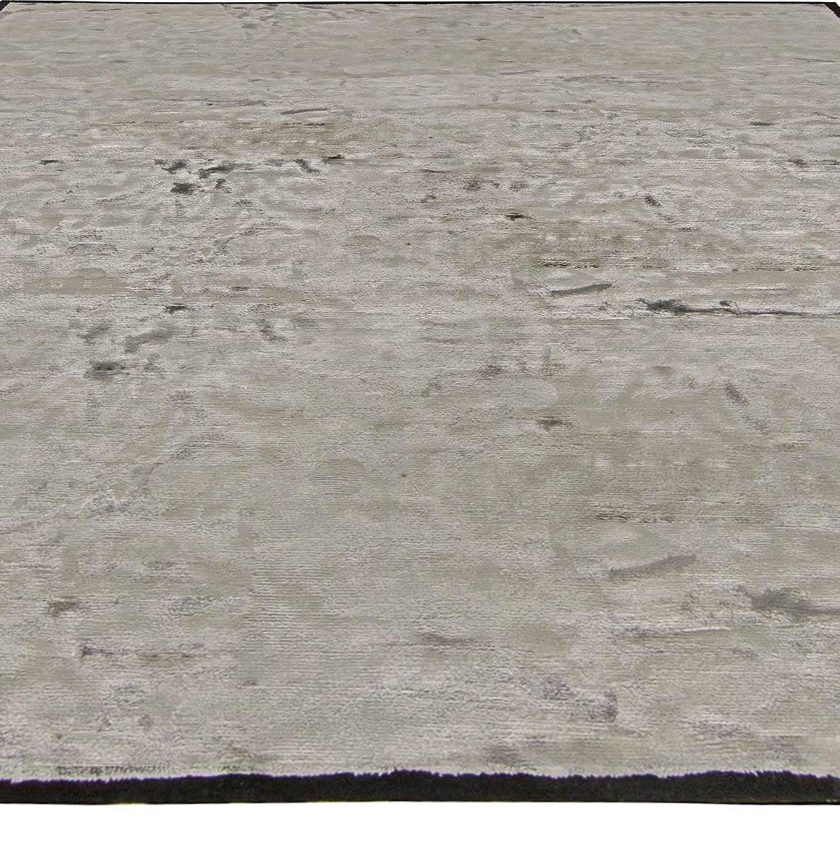 Hand-Knotted High-Quality Modern Gray Handmade Wool Rug by Doris Leslie Blau For Sale