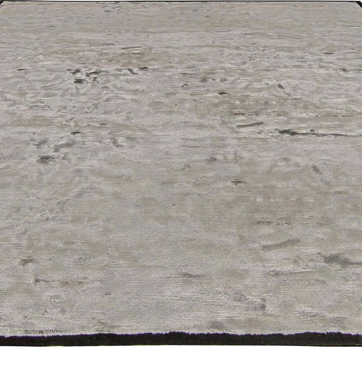 Alfombra moderna de lana gris hecha a mano de alta calidad por Doris Leslie Blau Indio en venta