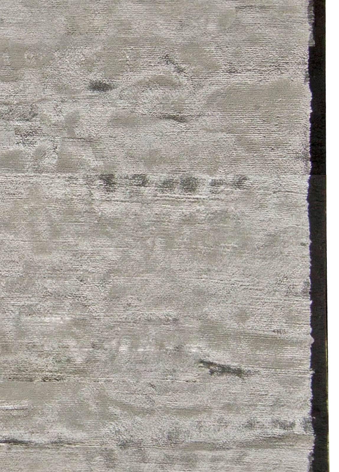 Alfombra moderna de lana gris hecha a mano de alta calidad por Doris Leslie Blau Siglo XXI y contemporáneo en venta