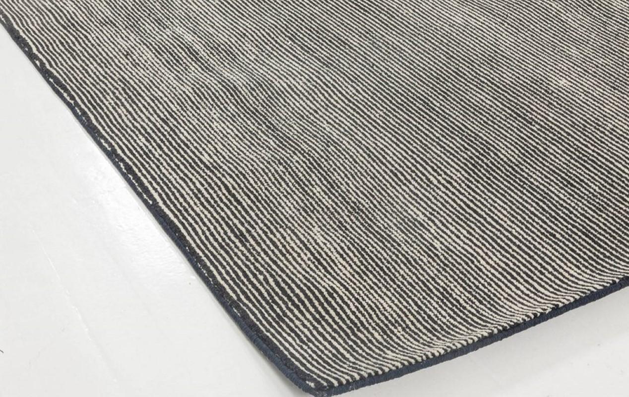 High-Quality Modern Hand Tufted Beige, Black Rug by Doris Leslie Blau In New Condition For Sale In New York, NY