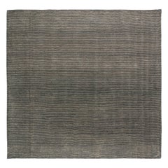 Moderner handgetufteter, beigefarbener, schwarzer Teppich von Doris Leslie Blau, hochwertige Qualität