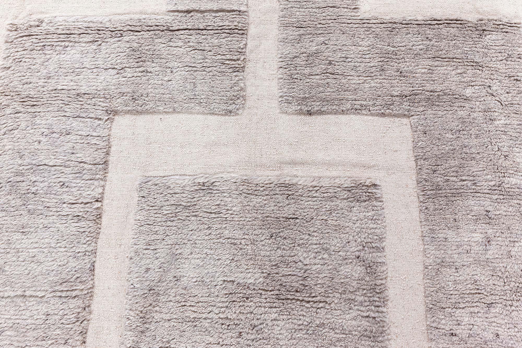 Contemporary Monumental Elegance: Modern Art Deco Wool Rug by Doris Leslie Blau For Sale