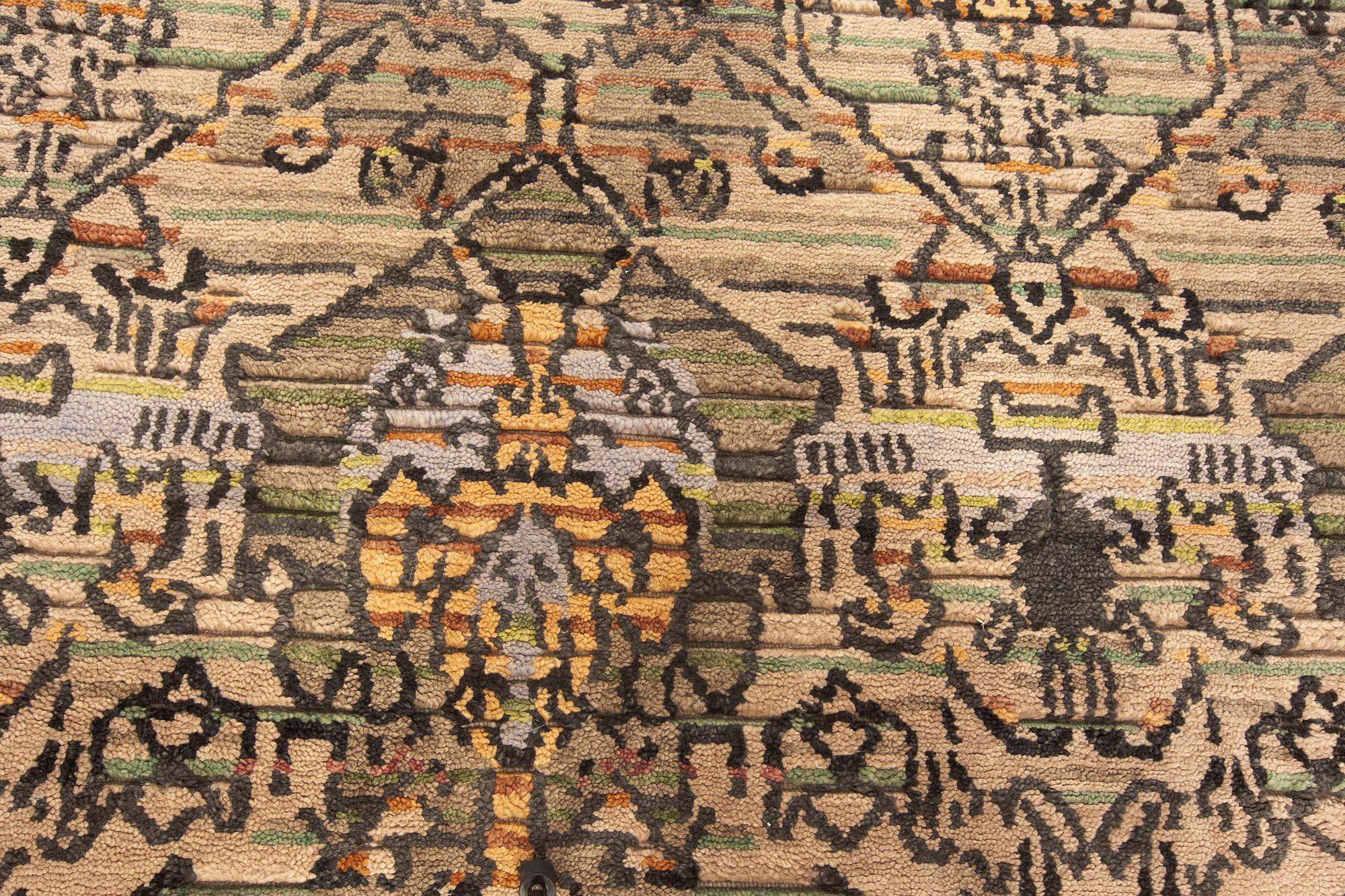 High-quality Modern Samara handmade wool rug by Doris Leslie Blau
Size: 12'1