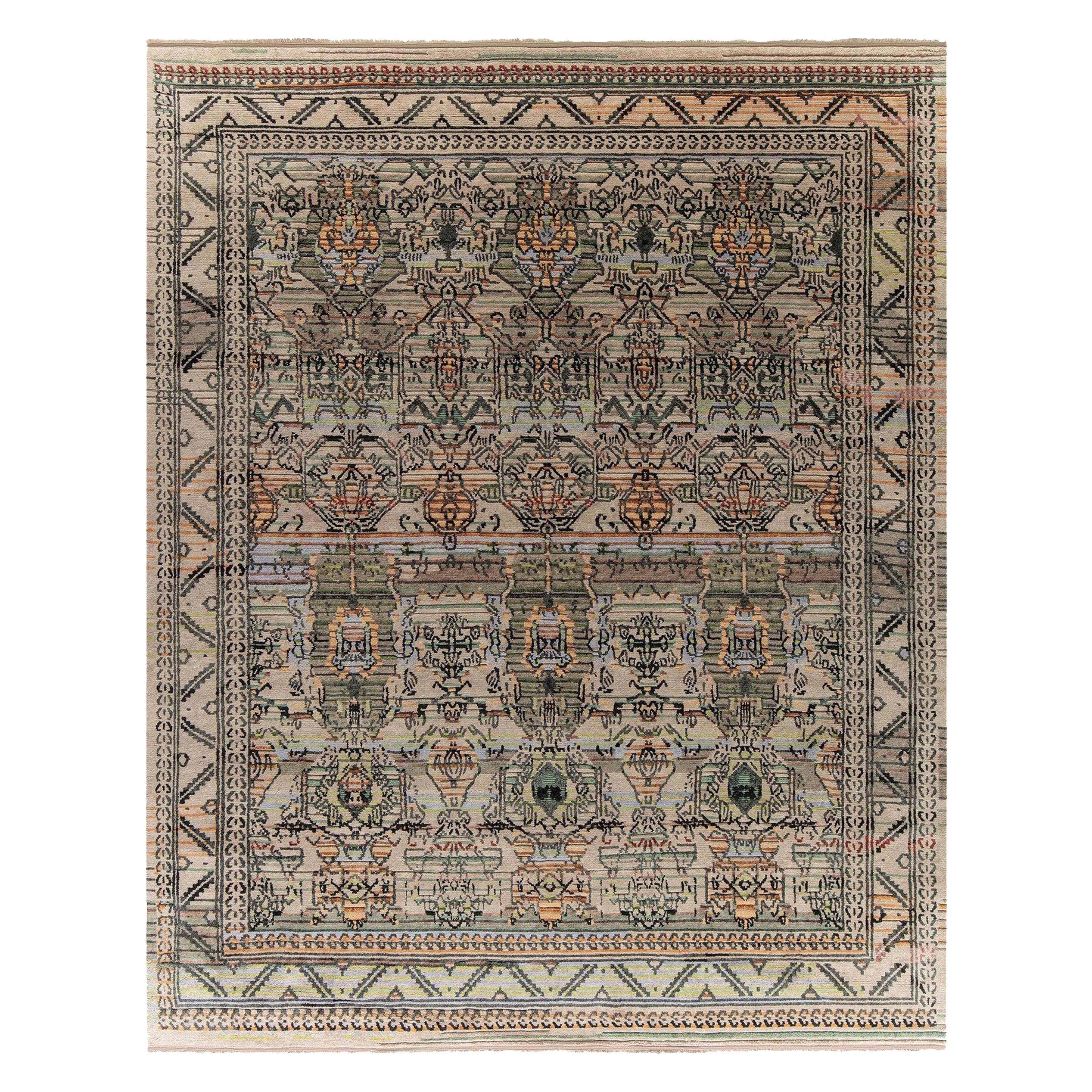 High-Quality Modern Samara Handmade Wool Rug by Doris Leslie Blau For Sale