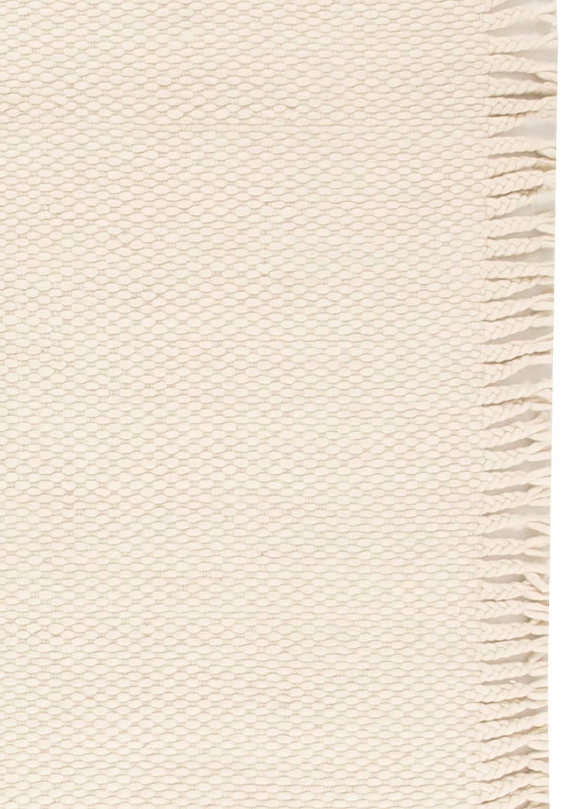 High-Quality Modern Solid Beige Flat-Weave Wool Rug by Doris Leslie Blau For Sale 1