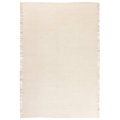 Tapis moderne en laine beige à tissage plat de haute qualité de Doris Leslie Blau