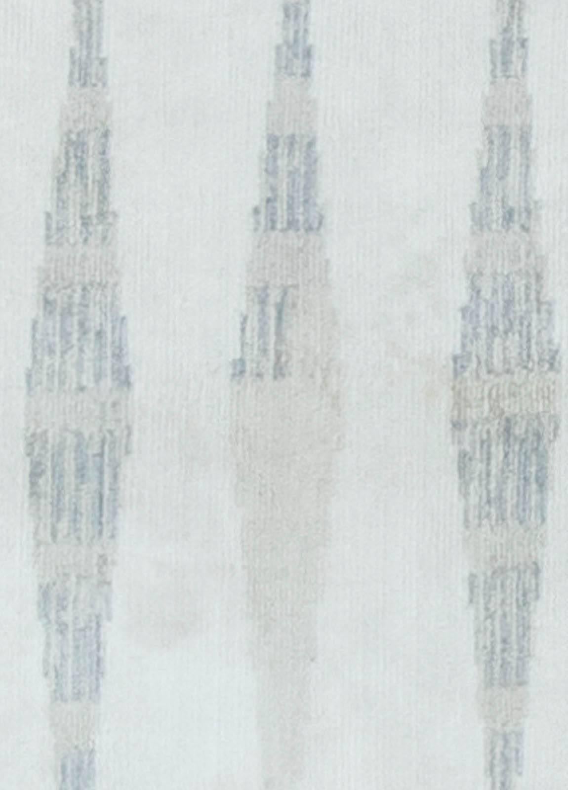 Corredor moderno de lana a rayas de alta calidad de Doris Leslie Blau.
Tamaño: 101 × 365 cm (3,4