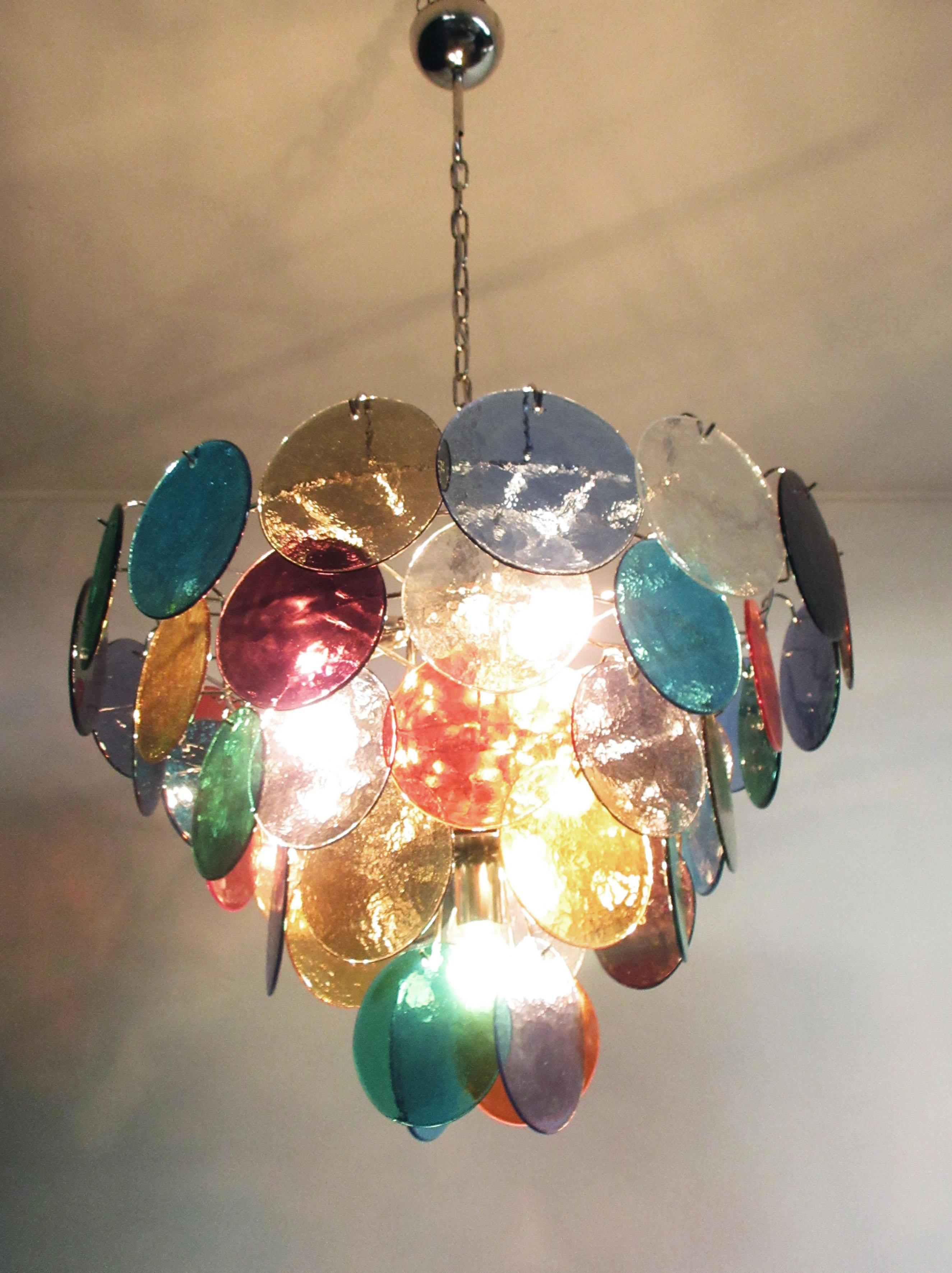 Lampadario di Murano di alta qualità A Space Age, 50 vetri multicolori in vendita 5