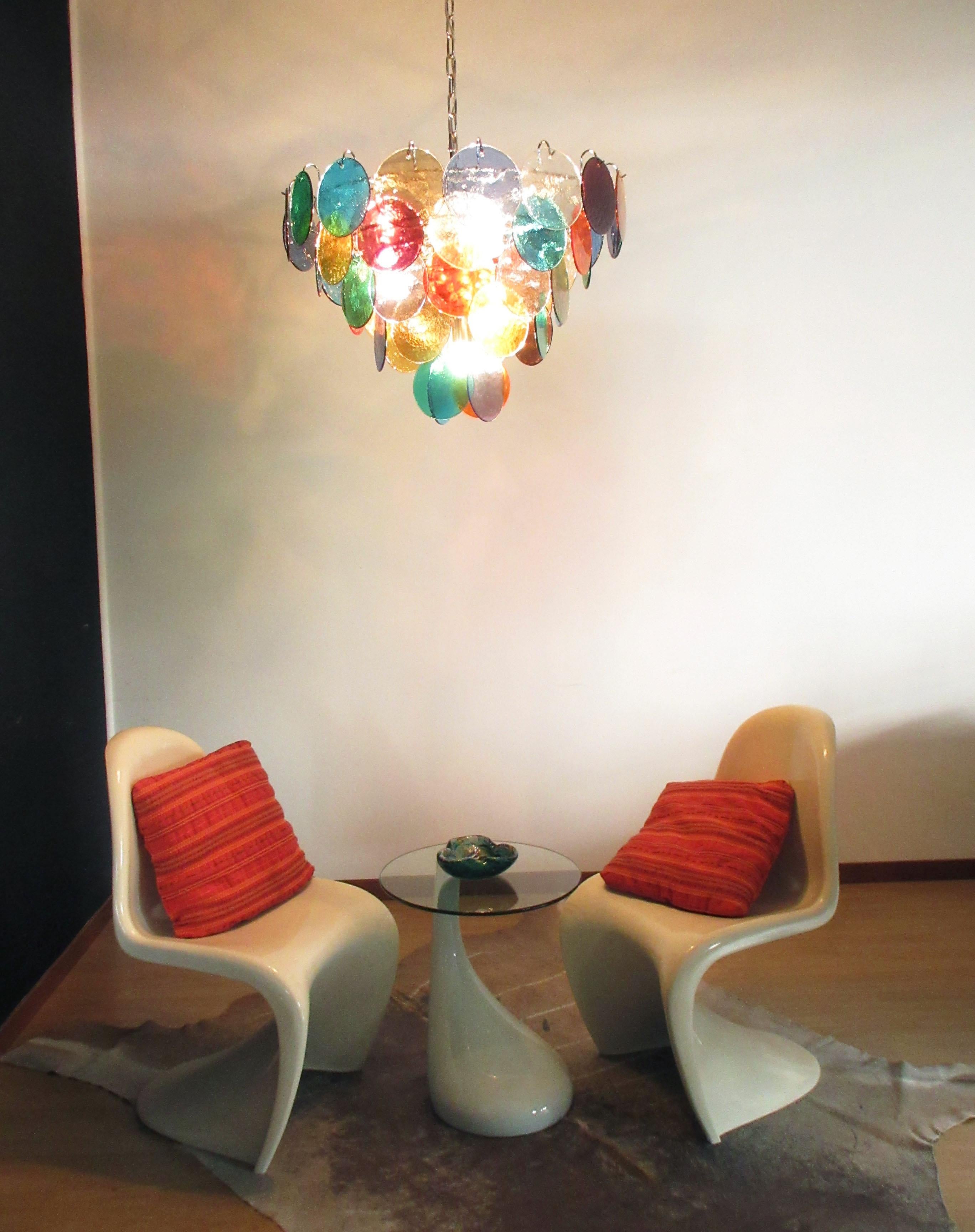 Lampadario di Murano di alta qualità A Space Age, 50 vetri multicolori in vendita 9