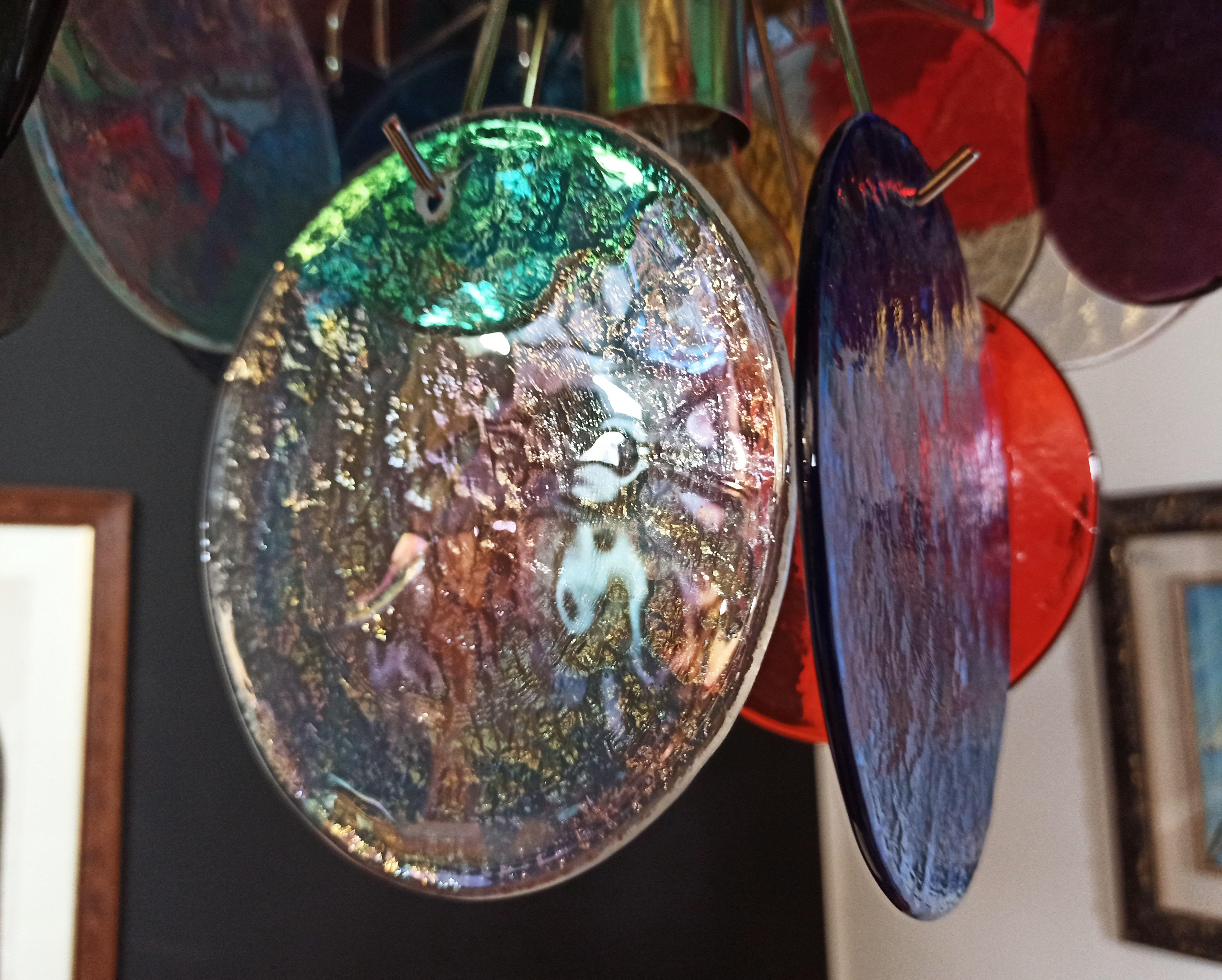 Lustre de Murano de haute qualité de l'ère spatiale, 57 verres multicolores en vente 9