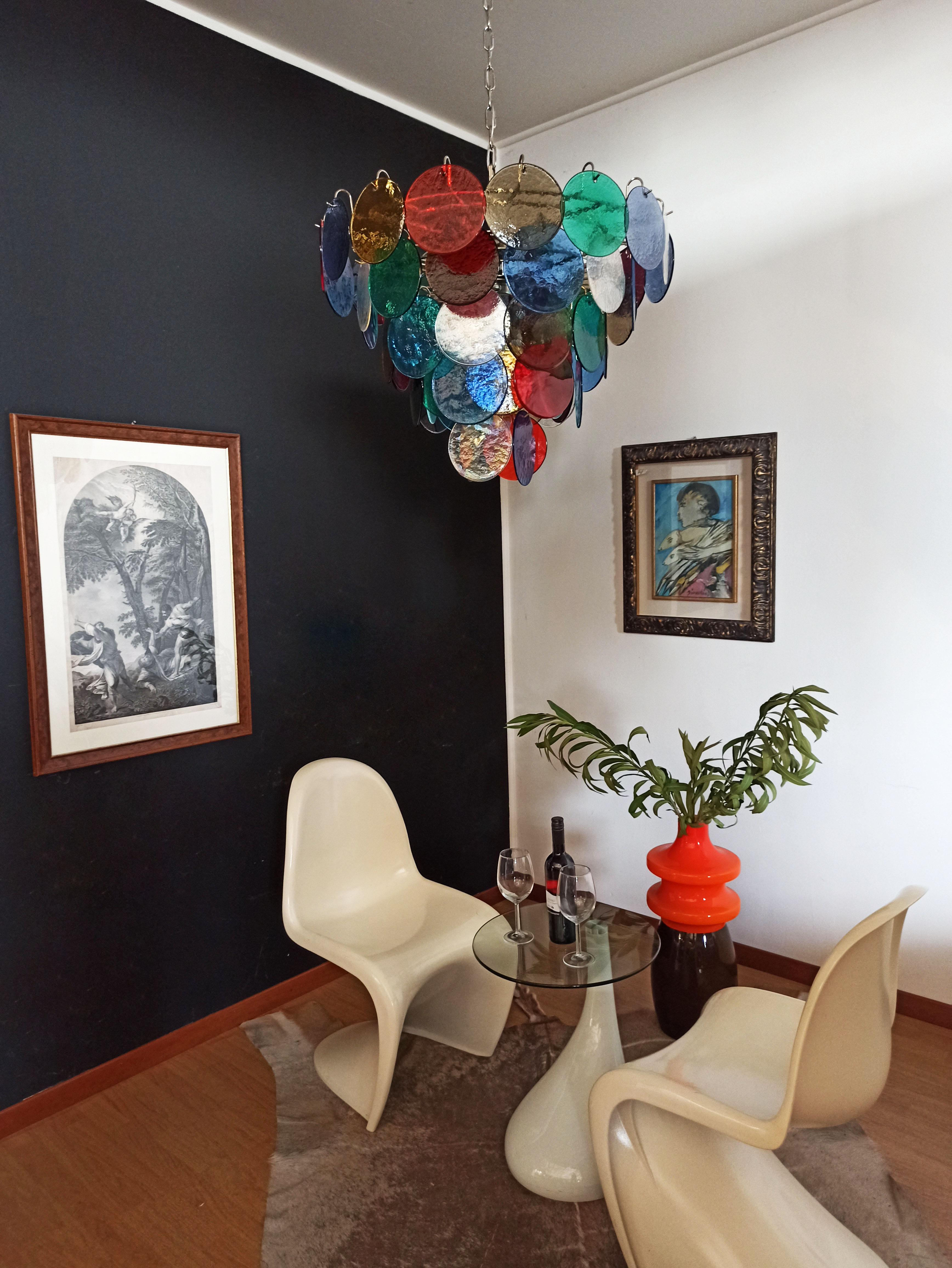 Italiano Lampadario di Murano di alta qualità A Space Age, 57 vetri multicolori in vendita