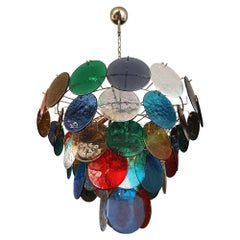 High Quality Murano Chandelier Space Age, 57 Multicolored Glasses