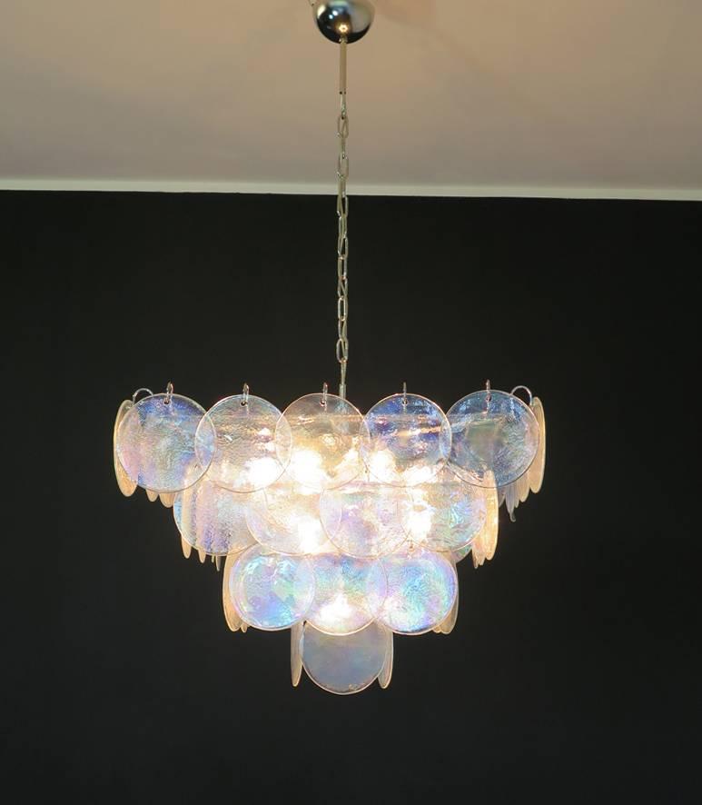 High Quality Murano Chandelier Space Age, Iridescent Glasses 4