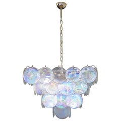 High Quality Murano Chandelier Space Age, Iridescent Glasses