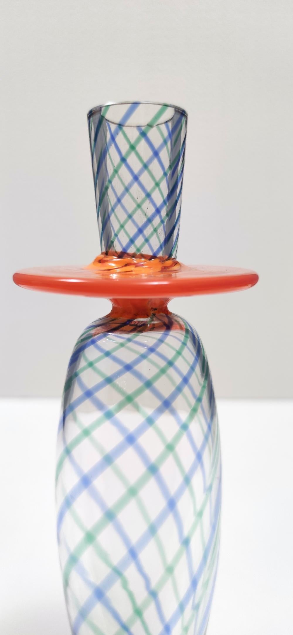 High-Quality Murano Glass Candleholder by Carlo Moretti, Italy, 1999 In Good Condition In Bresso, Lombardy