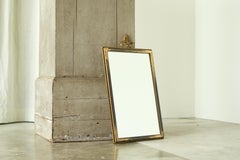 High Quality Neoclassical Louis XVI Style Mirror in Patinated Brass 1960s