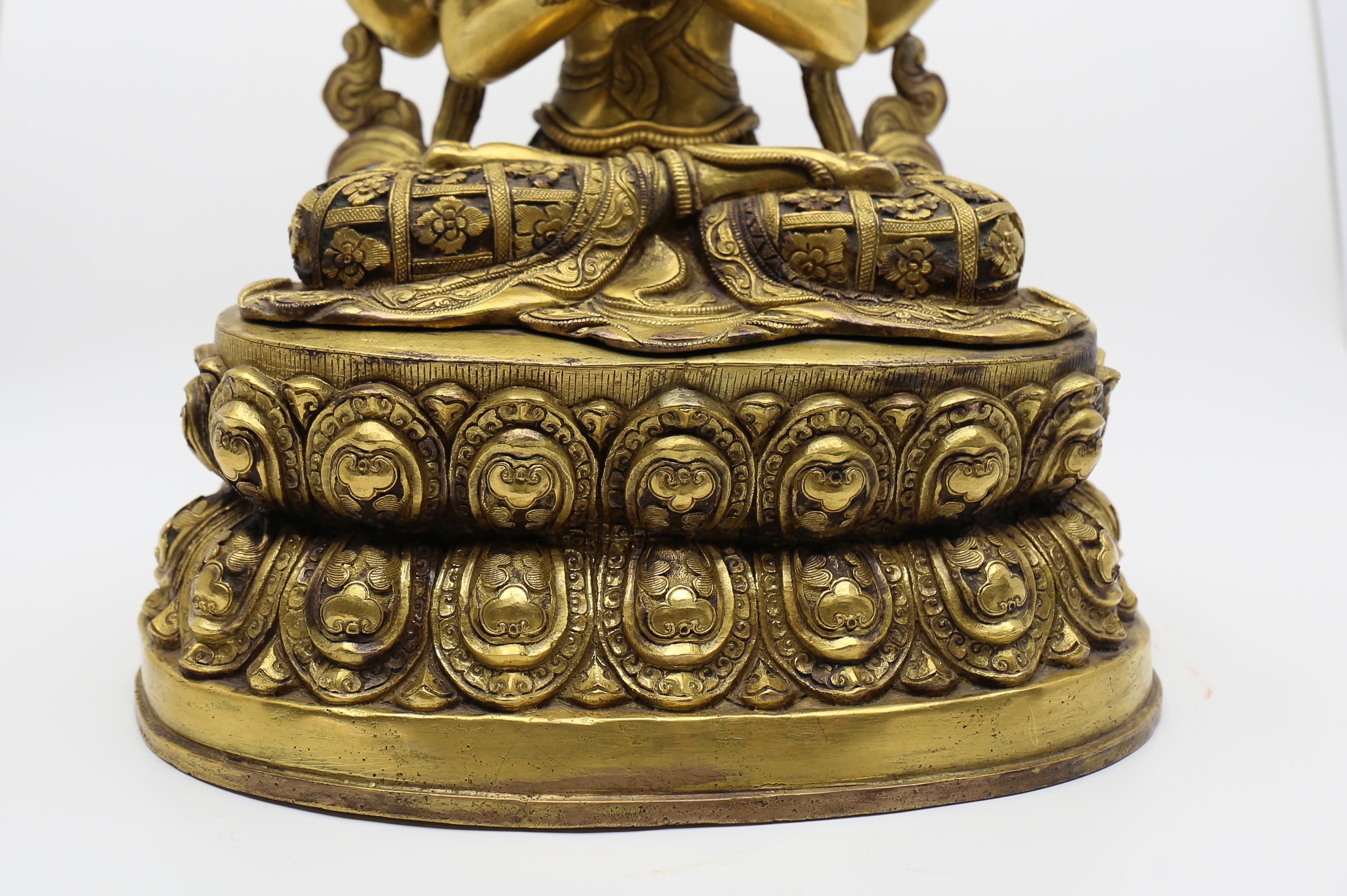 Buddha-Statue aus Nepal aus Bronze von Nepal in hoher Qualität im Angebot 8