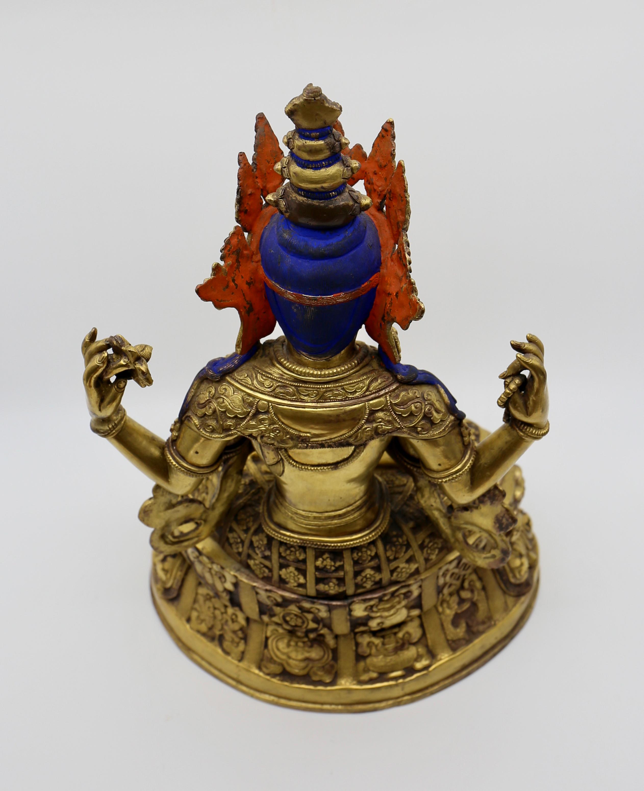 Nepalese High Quality Nepali Bronze Buddha Statue from Nepal For Sale