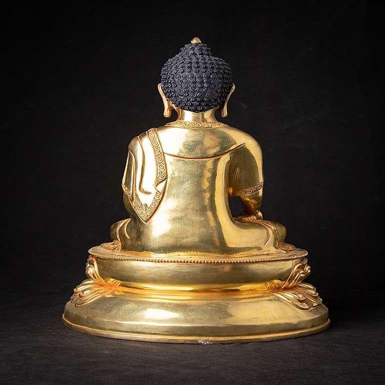 Statua di Buddha in bronzo del Nepal di alta qualità In condizioni buone a DEVENTER, NL