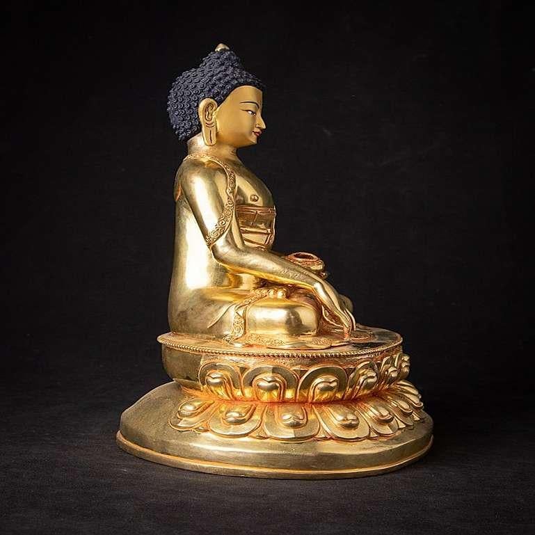 XXI secolo e contemporaneo Statua di Buddha in bronzo del Nepal di alta qualità