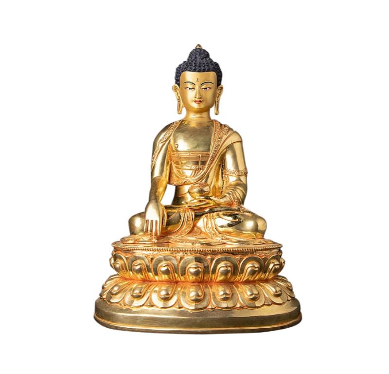Statua di Buddha in bronzo del Nepal di alta qualità