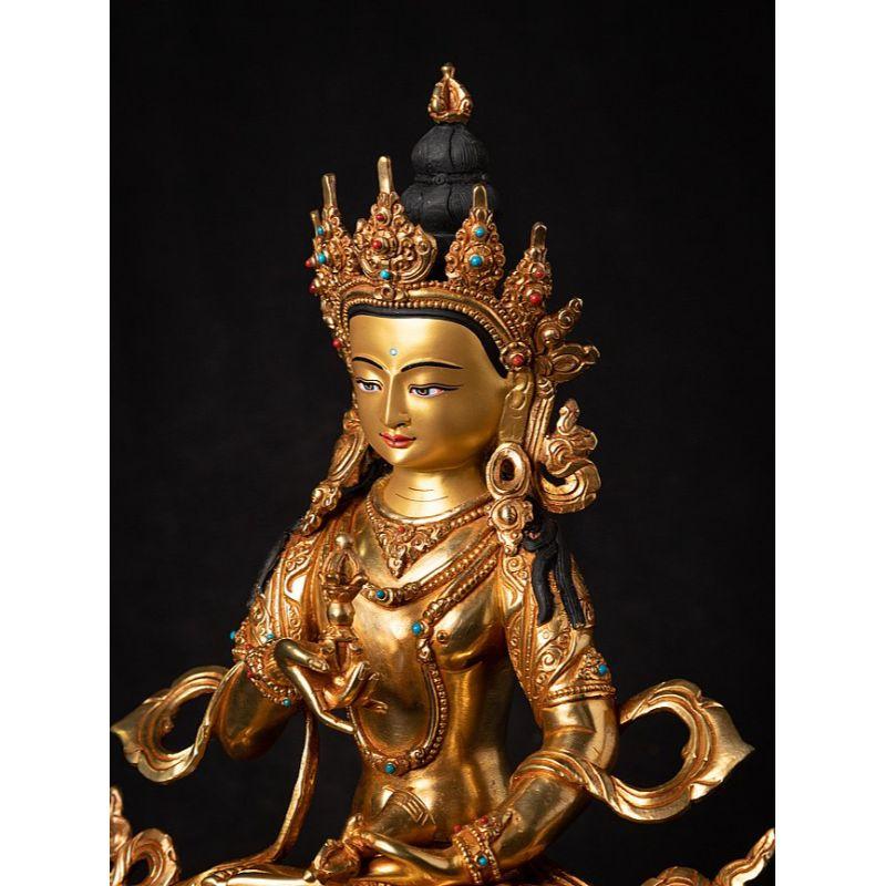 High Quality Nepali Bronze Gold-Face Chenrezig Statue from Nepal For Sale 6