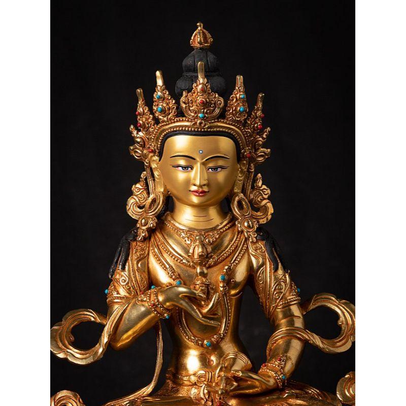 High Quality Nepali Bronze Gold-Face Chenrezig Statue from Nepal For Sale 4