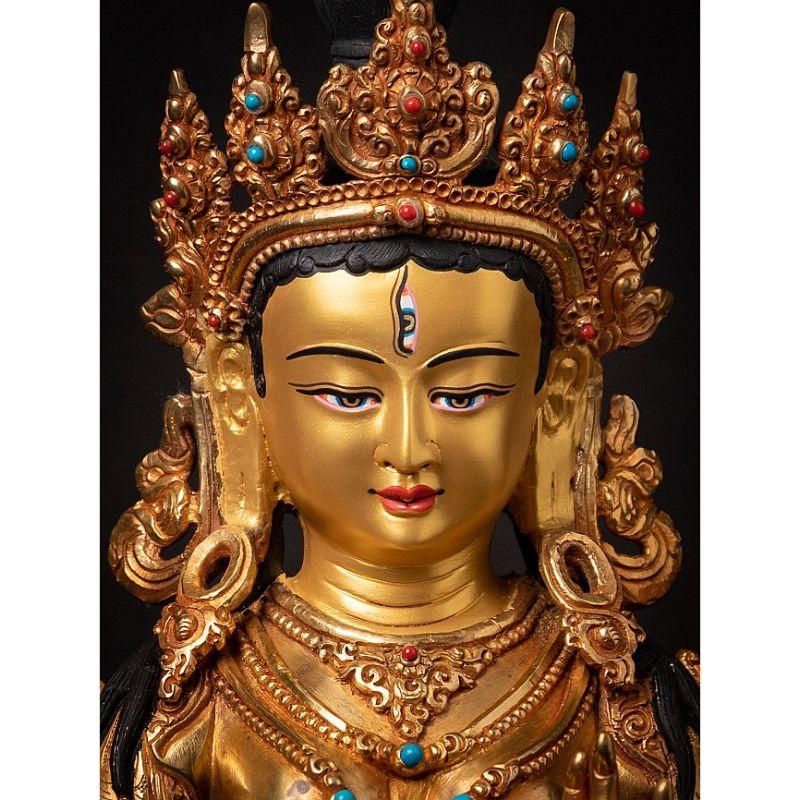 High Quality Nepali Gold-Face White Tara from Nepal For Sale 4