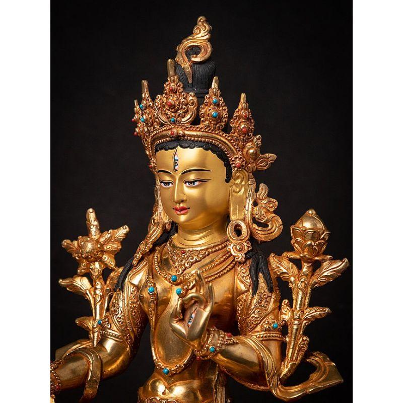 High Quality Nepali Gold-Face White Tara from Nepal For Sale 5