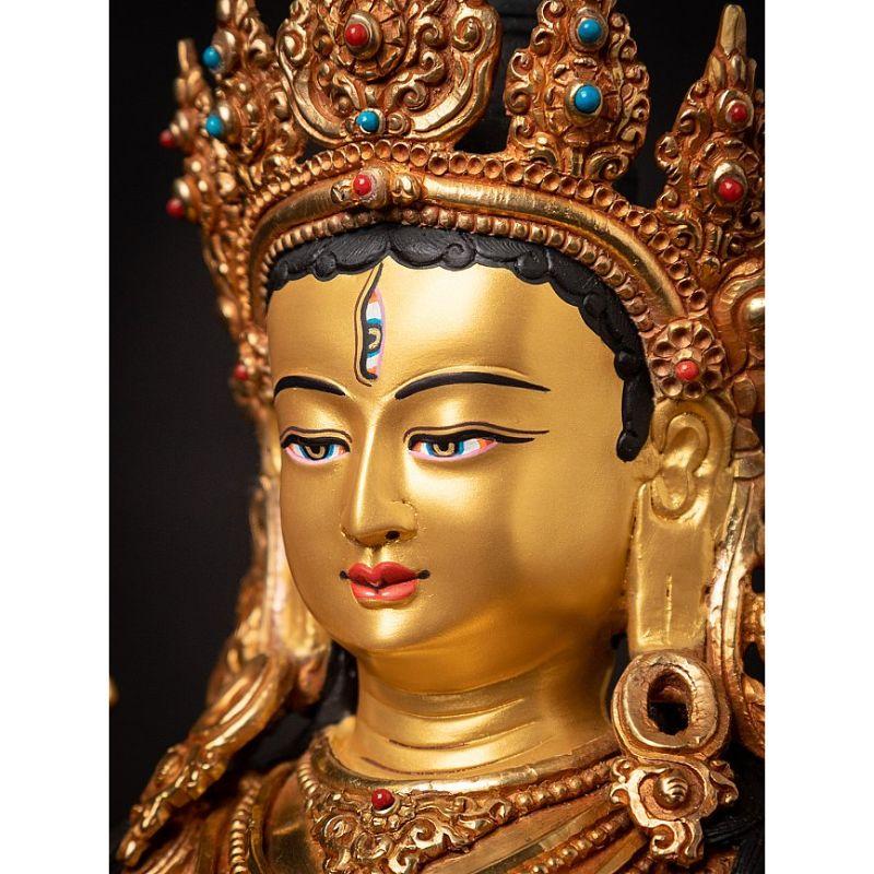 High Quality Nepali Gold-Face White Tara from Nepal For Sale 9