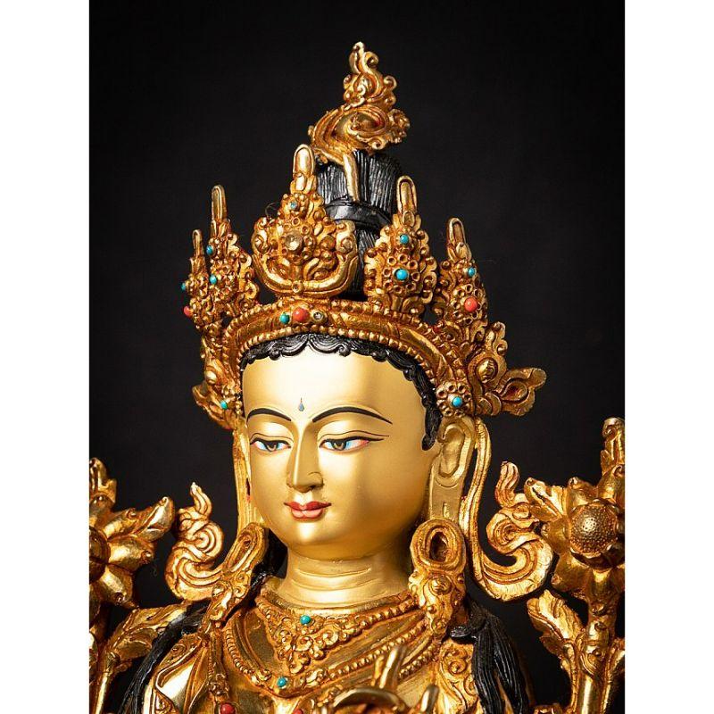 High quality Nepali Green Tara statue from Nepal For Sale 6