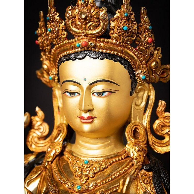 High quality Nepali Green Tara statue from Nepal For Sale 9