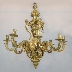 Lampadario in stile Regence in bronzo dorato di alta qualità, circa 1900