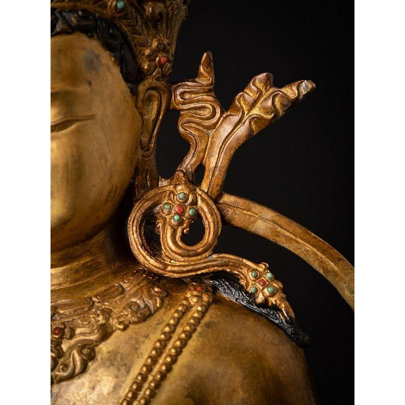 Statua di Buddha Nepalese in bronzo antico di alta qualità 8