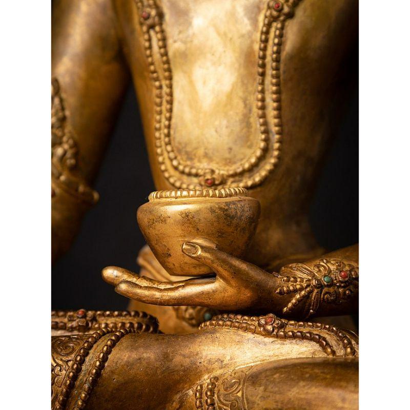 Statua di Buddha Nepalese in bronzo antico di alta qualità 10