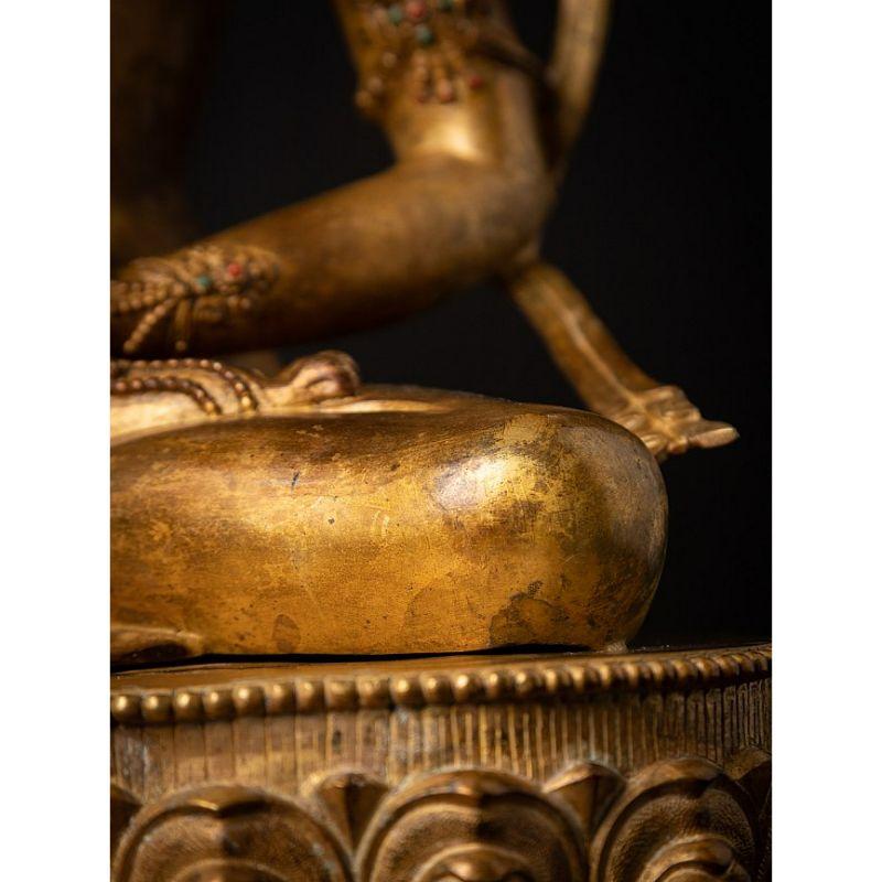 Statua di Buddha Nepalese in bronzo antico di alta qualità 11