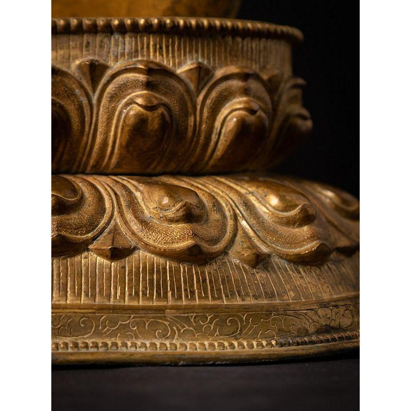 Statua di Buddha Nepalese in bronzo antico di alta qualità 12
