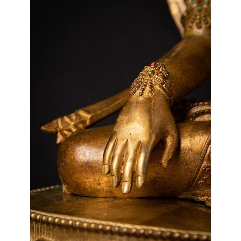 Statua di Buddha Nepalese in bronzo antico di alta qualità 14