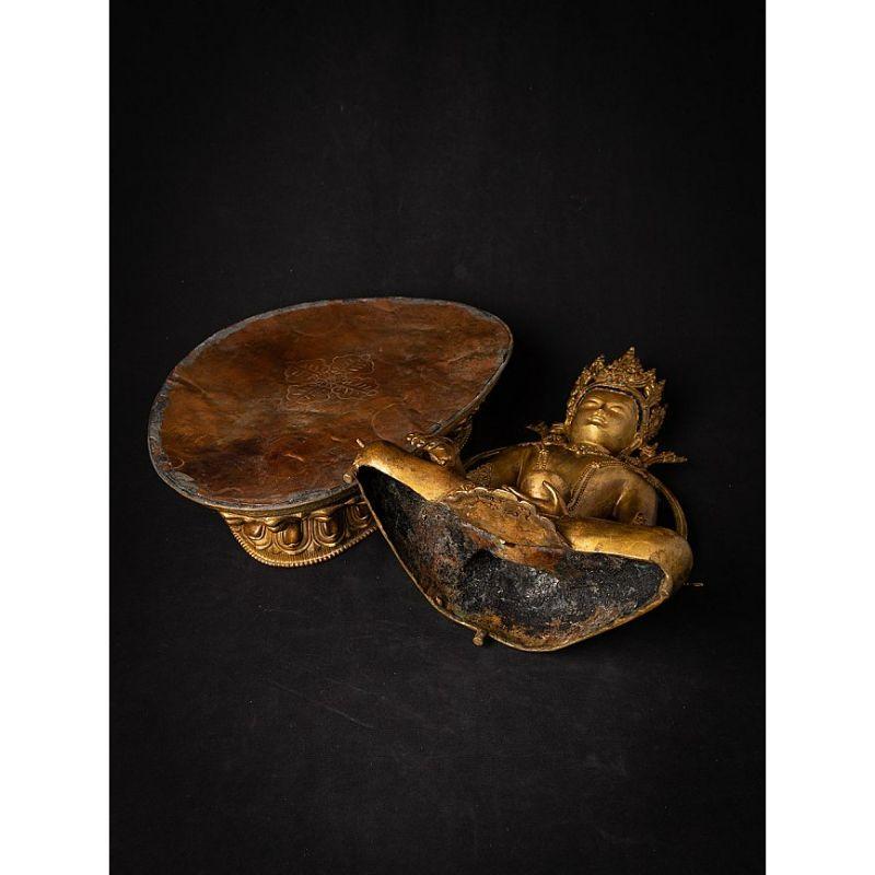 Statua di Buddha Nepalese in bronzo antico di alta qualità 15