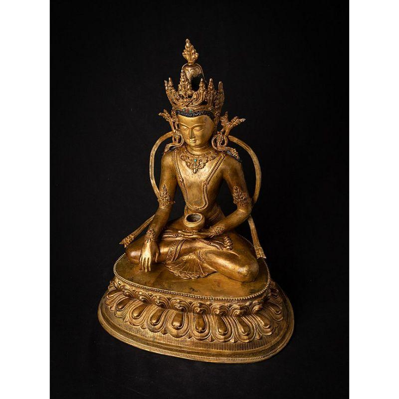 Statua di Buddha Nepalese in bronzo antico di alta qualità 2