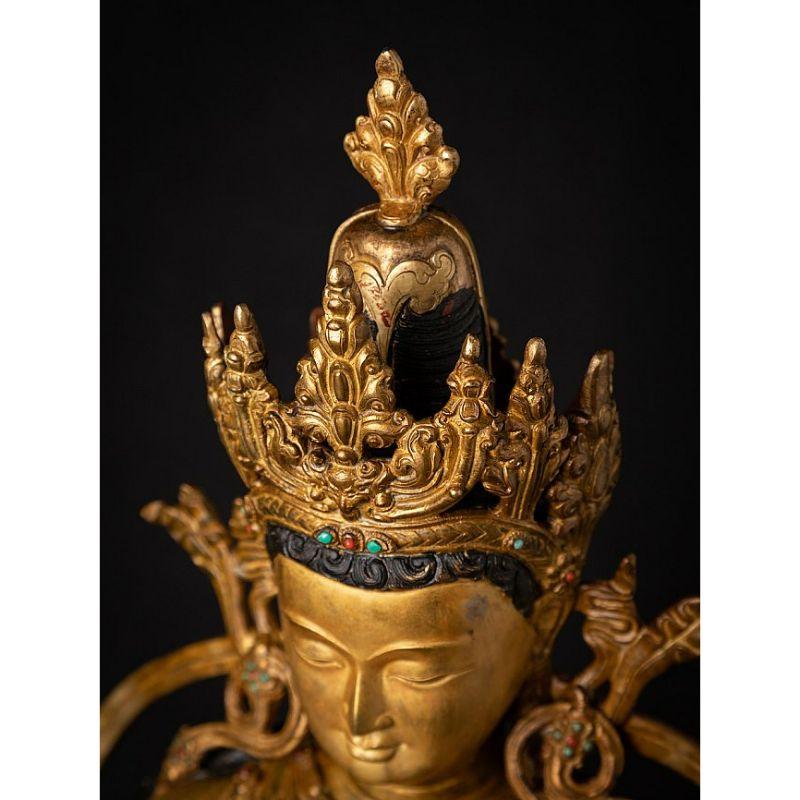 Statua di Buddha Nepalese in bronzo antico di alta qualità 3