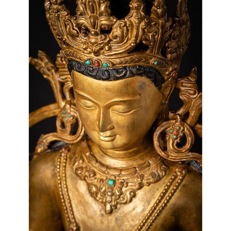 Statua di Buddha Nepalese in bronzo antico di alta qualità 4