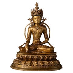 High Quality Old Bronze Nepali Buddha Statue from Nepal
