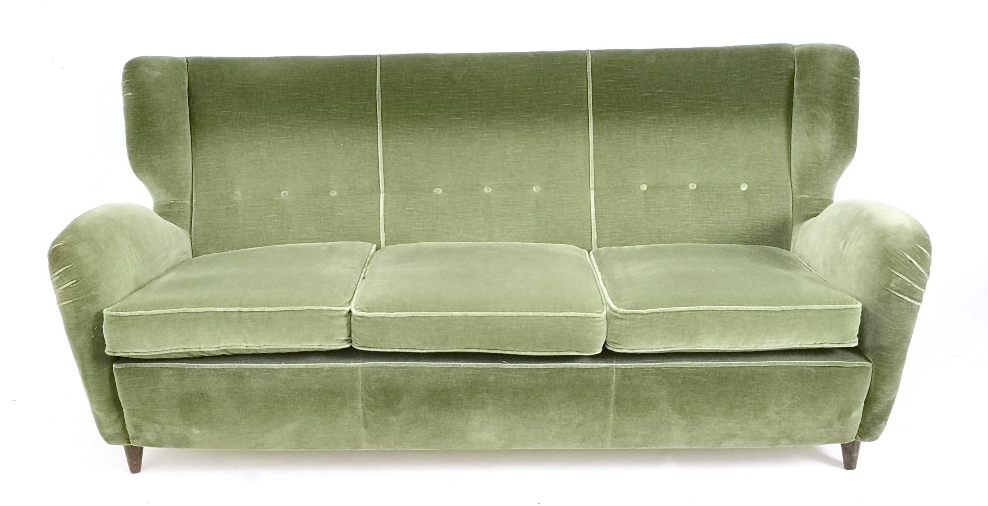 olive velvet sofa