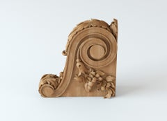 Console with Flowers in the style of Romanticism, Ornate Oak Corbel for Trim