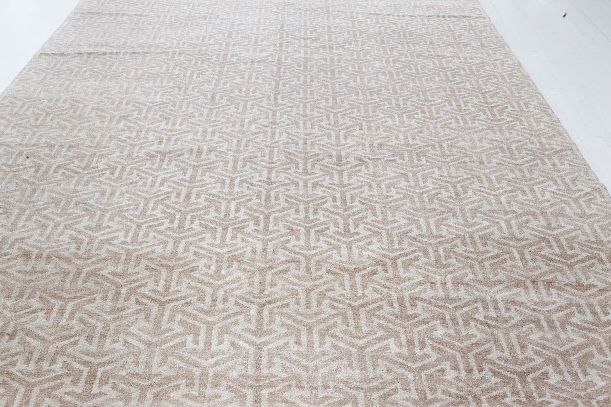 Hand-Knotted High-Quality Oversized Terra Rug in Natural Wool by Doris Leslie Blau For Sale