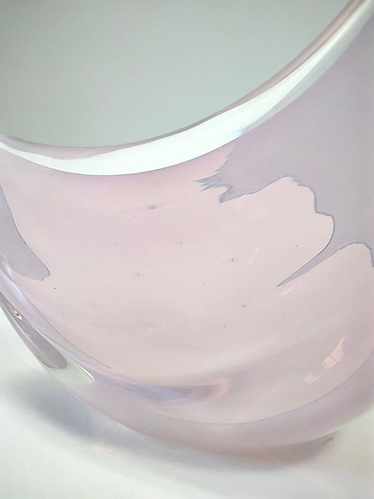 High-Quality Postmodern Pink Sommerso Murano Glass Swan by Elio Raffaeli, Italy For Sale 10