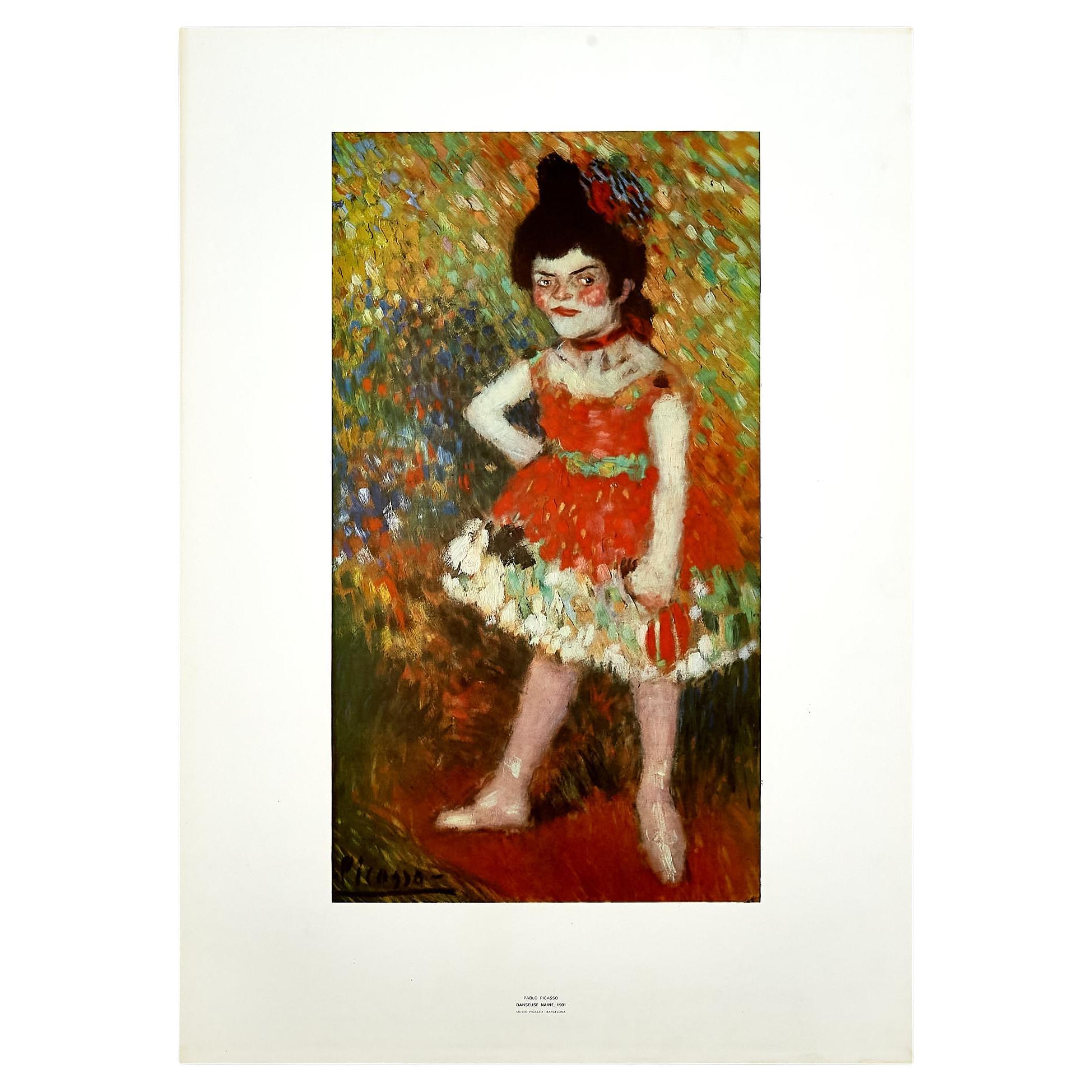 High Quality Print of Danseuse Naine 1901 by Pablo Picasso, circa 1966. For Sale