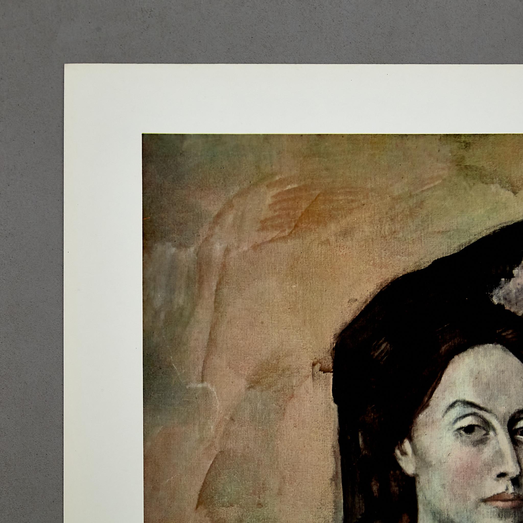 Mid-Century Modern High Quality Print of Madame Canals 1905 by Pablo Picasso, circa 1966. For Sale