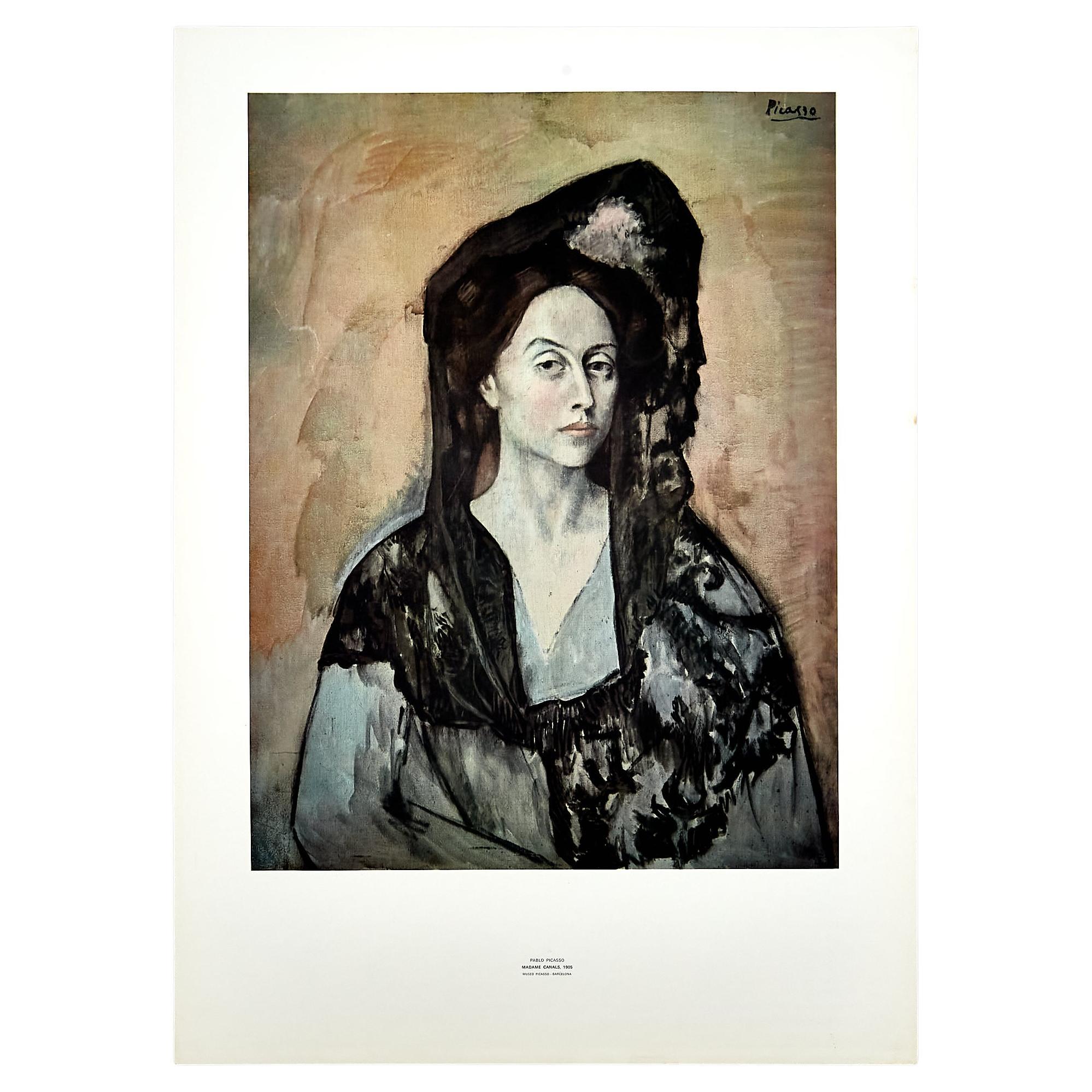 High Quality Print of Madame Canals 1905 by Pablo Picasso, circa 1966. For Sale